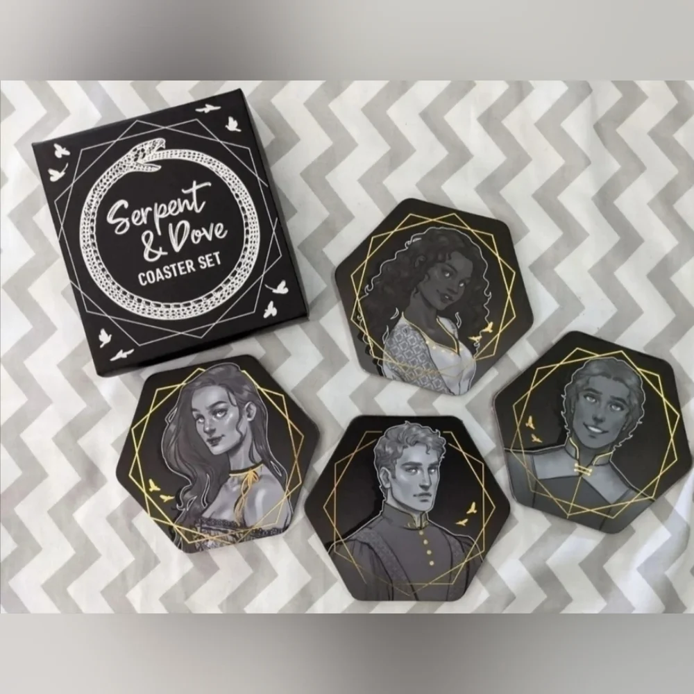 Owlcrate & Serpent & Dove Coaster Set Bundle Gothic Haunting Fairyloot New Item